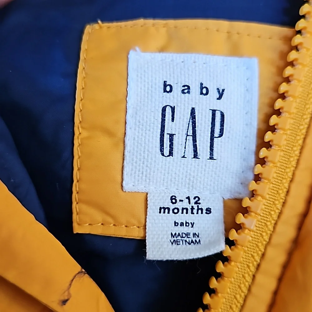 BABY GAP Yellow Puffer Vest Coat Jacket
